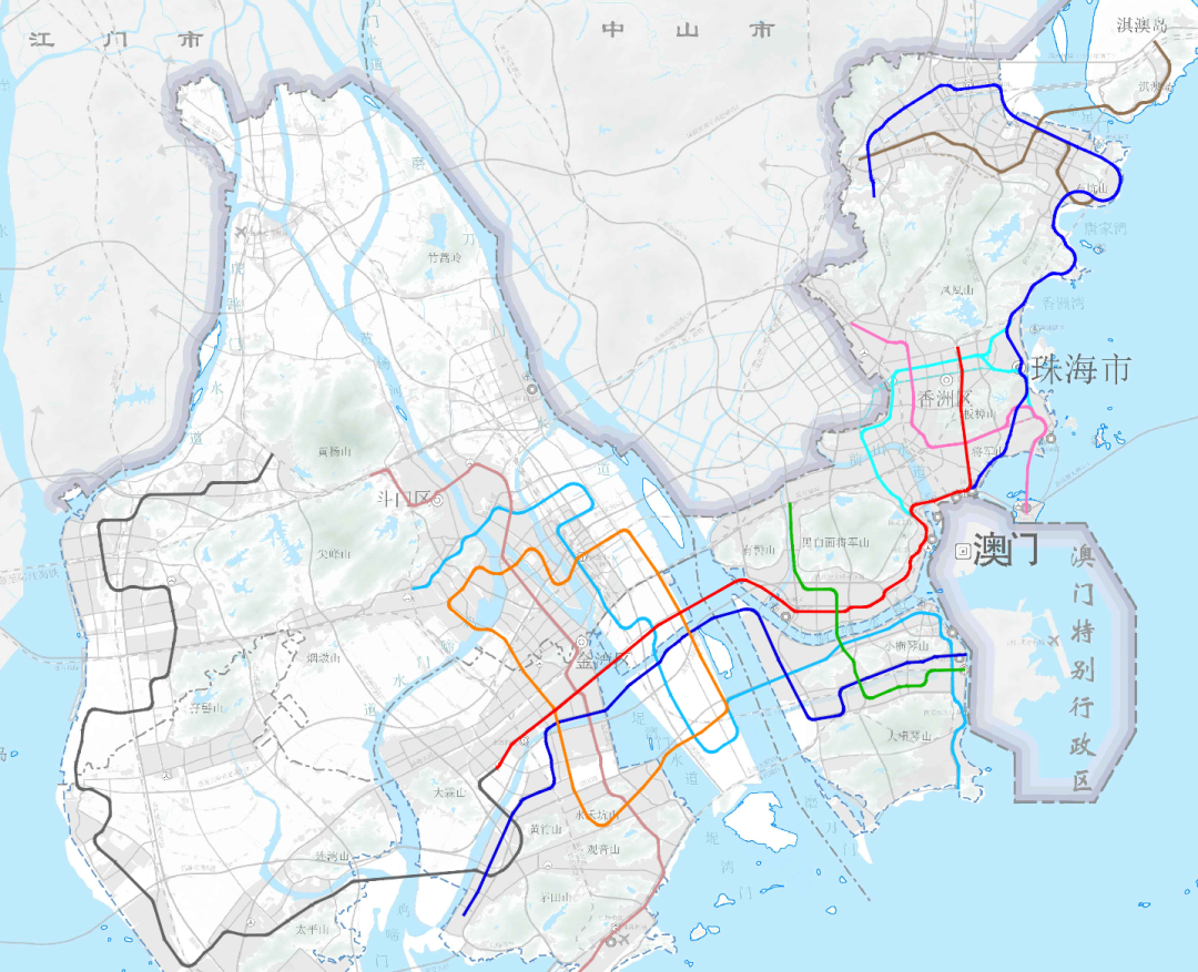 11条线路!珠海轨道交通路网规划曝光