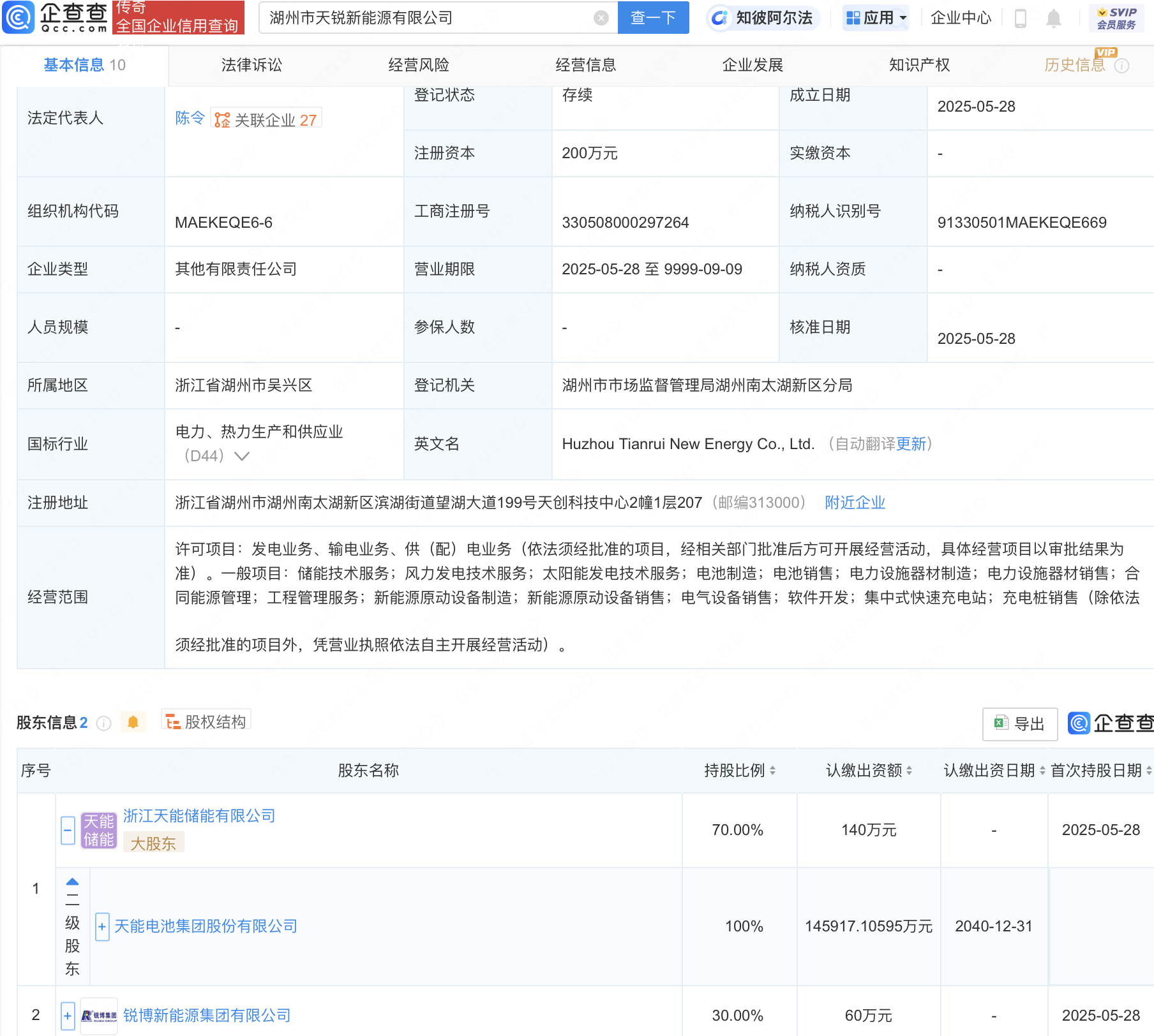 天能股份等成立新公司,含充电桩销售业务 _中金在线财经号