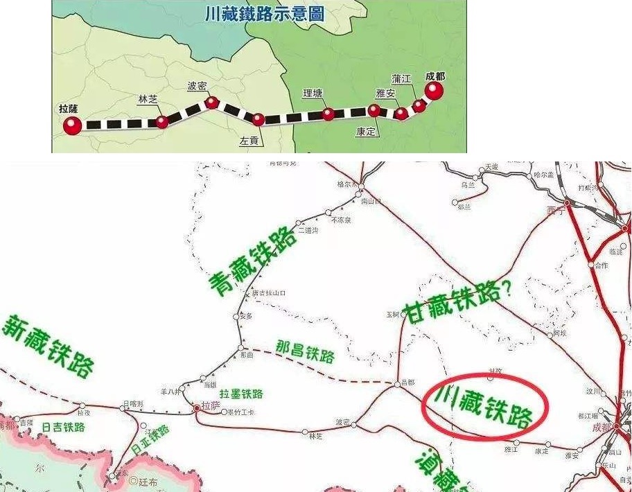 川藏铁路2020路线图图片